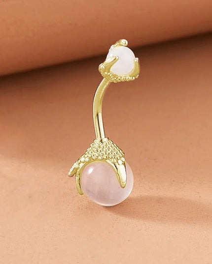 Belly Button Clear Zircon Bezel Piercing Internally Threaded Navel Ring Body Jewelry Belly Ring Gifts