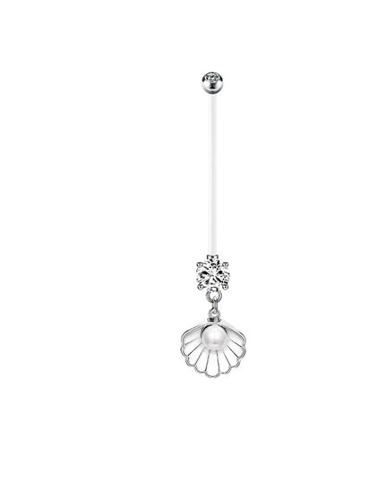 Pregnancy Belly Button Rings Long Bar 38mm Sport Maternity Flexible Bioplast Clear Navel Belly Rings Piercing Retainer Jewelry