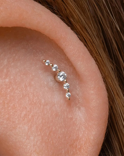 AIDE Heart Round Ball Flat Helix Piercing Earring 925 Sterling Silver Ear Studs Geometric Zircon Exquisite Trinket Studs Aretes