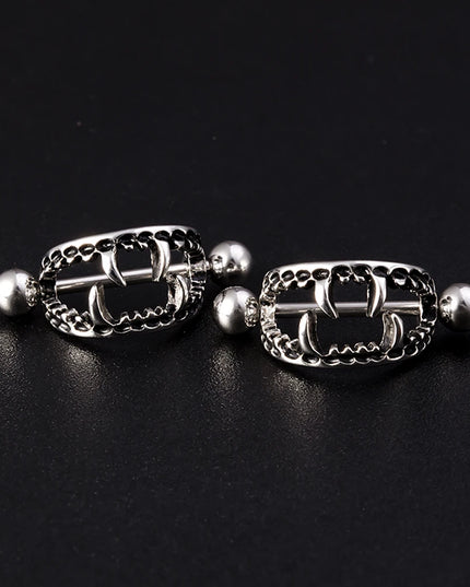 2PCS Surgical Steel Nipple Rings Piercing Jewelry Heart Women Sexy Hiphop Nail Clips Nipple Clamps Pierced Body Jewelry Gift