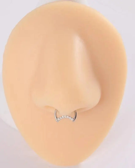 P9FE Stylish Women's Nose Rings Accessory Fashionable Nose Rings with Diamond Enhancement Dazzling Earring Adornment Charm