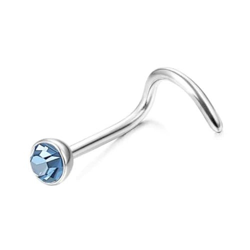 Bobisty 1Pc Nose Rings for Women Men Surgical Stainless Steel Retainer Clear Nose Rings Hoops Cartilage Tragus Piercing Jewelry