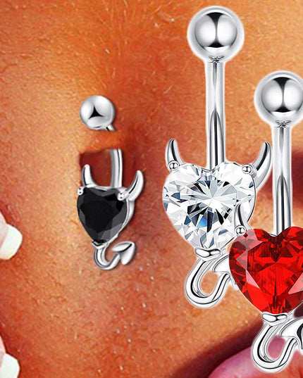 Steel Belly Button Rings Pink Crystal Piercing Navel Heart Style Navel Piercing Earring Belly Piercing Sexy Body Jewelry Ombligo