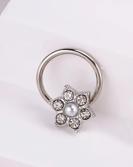 Heart Pearl Nose Rings Pointed Cone Love Lip Pierced Horseshoe Ring Skull Butterfly Nose Septum Piercing Earrings Tragus Jewelry