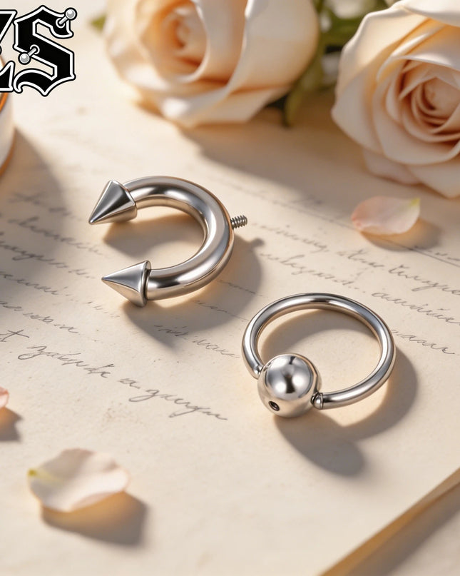 ZS 14/12G 1 PC/1 Pair Stainless Steel Nipple Rings Pendant Nipple Piercings Horseshoe Dangle Taper Private Piercing Body Jewelry