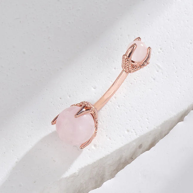 Belly Button Clear Zircon Bezel Piercing Internally Threaded Navel Ring Body Jewelry Belly Ring Gifts