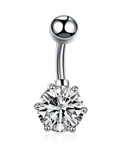 1PC Stainless Steel Belly Button Piercing Body Jewelry Women Cubic Zirconia Drop Dangle Earring Navel Piercing ombligo