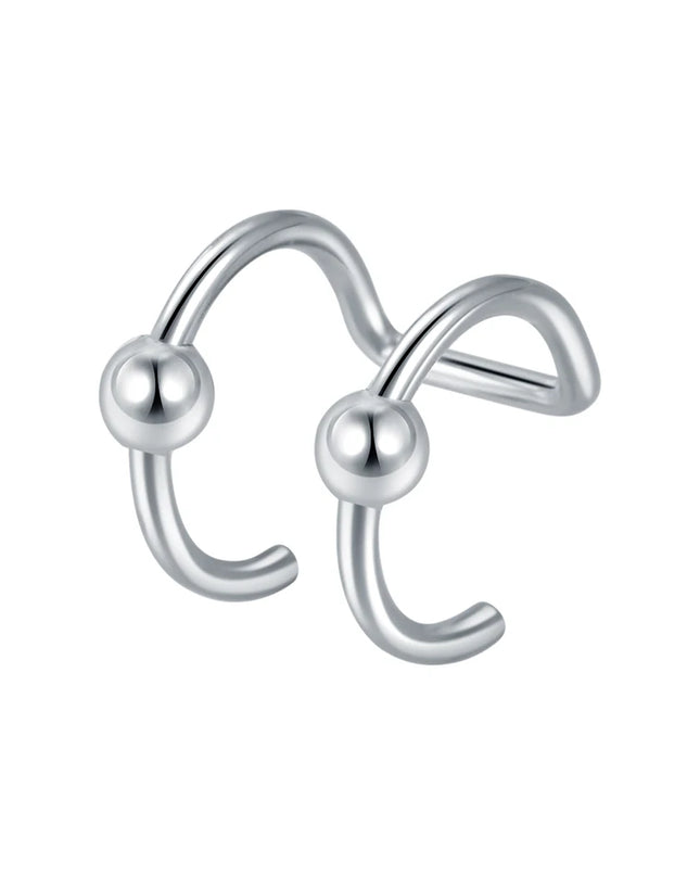 1PC Stainless Steel Fake Nose Ring Hoop Septum Rings Non-Pierced C Clip Lip Ring Earring Fake Nose Piercings Women Body Jewelry