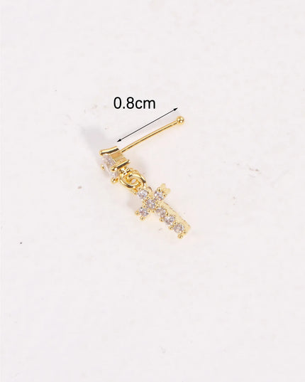 Nose Rings Studs for Women Nose Piercings Jewelry Nose Rings Bone Shape Nose Studs Screw Hypoallergenic Nostril