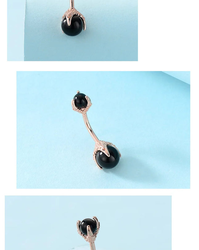 Belly Button Clear Zircon Bezel Piercing Internally Threaded Navel Ring Body Jewelry Belly Ring Gifts