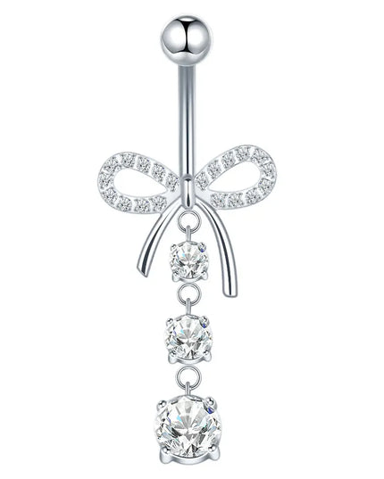 1Pc Titanium Belly Button Piercing Ring for Women CZ Heart Butterfly Dangle Navel Ring Belly Piercing Body Jewelry