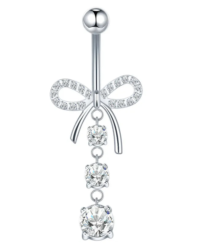 1Pc Titanium Belly Button Piercing Ring for Women CZ Heart Butterfly Dangle Navel Ring Belly Piercing Body Jewelry