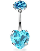 Blue / Navel & Bell Button Rings / 14G 1.6x10x8x5mm|body