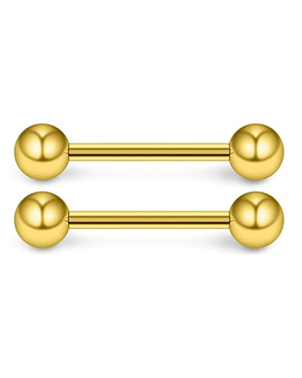 2pcs/8pcs Stainless Steel Nipple Ring Set with Rhinestones Round Balls Piercing For Woman Man Tongue Nail Stud Jewelry