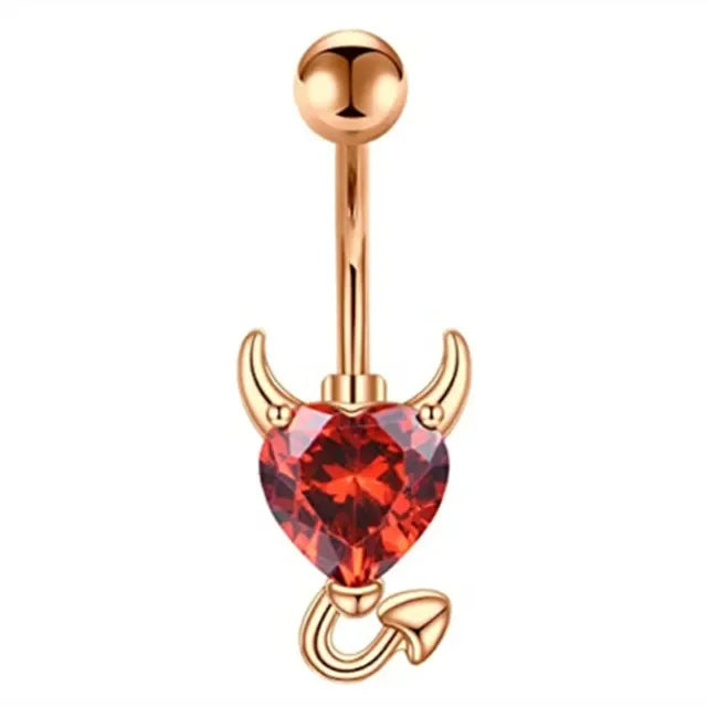 1PCS Bat Belly Button Piercing Jewelry 14G Claw Belly Ring Body Piercing Bee Navel Piercing Heart Belly Bars Piercings Ombligo