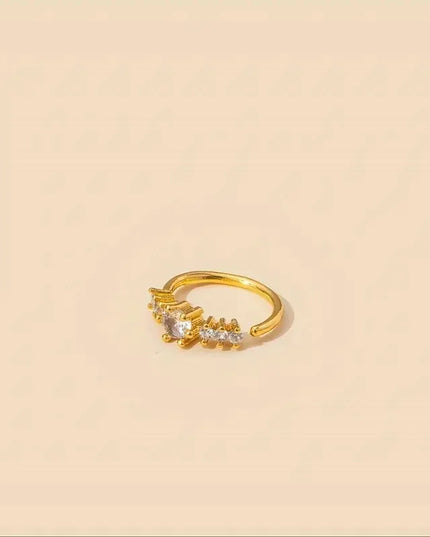 Simple Single Row Geometric S925 Silver Yellow Nose Ring Women's Body Perforated Ring Decorative Nails Daily Commuting