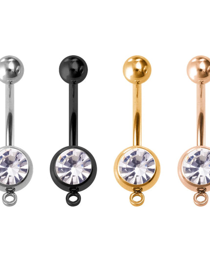 1/4pcs Belly Button Rings DIY Jewelry Making Supplies Findings Pendant Navel Stud Stainless Steel Barbell Piercing Body Jewelry