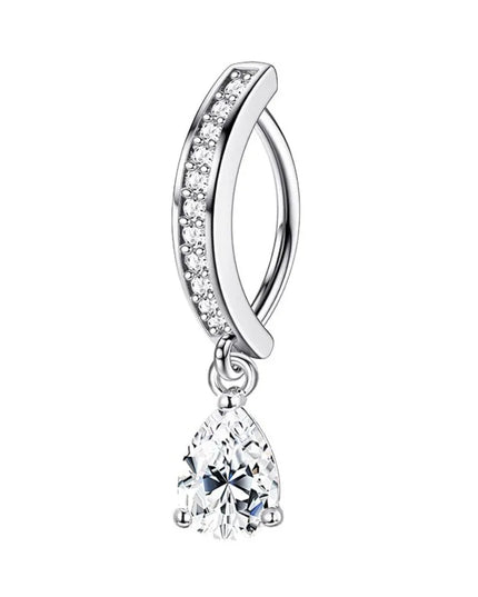 Stainless Steel Zircon Belly Button Rings Women Sexy Butterfly Gem Navel Piercing Stylish Gold Silver Shiny Body Jewelry Gifts
