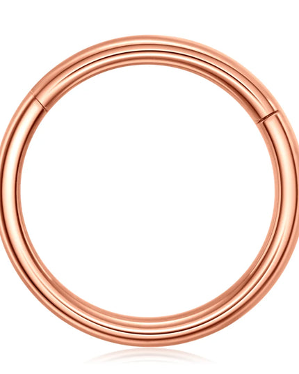 Stainless Steel Hinged Nose Ring Clicker 10G-20G Septum Cartilage Tragus Helix Lip Hoop Piercing Body Jewelry Wholesale