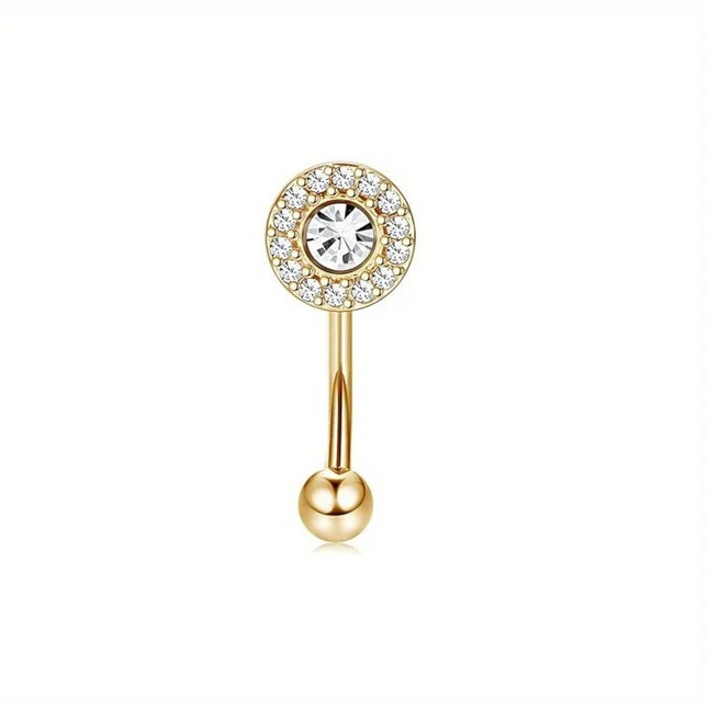 Drperfect Piercing Jewelry 16G Surgical Steel  Curved Barbell Eyebrow Rings Lip Belly Button Piercing Heart Moon Earrings
