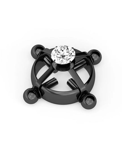 For Women Screw Back Non Piercing Clip Nipple Piercing Jewelry Fashion Crystal Stainless Steel Fake Nipple Rings