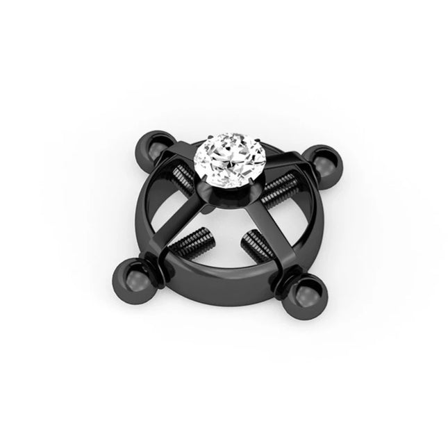 For Women Screw Back Non Piercing Clip Nipple Piercing Jewelry Fashion Crystal Stainless Steel Fake Nipple Rings