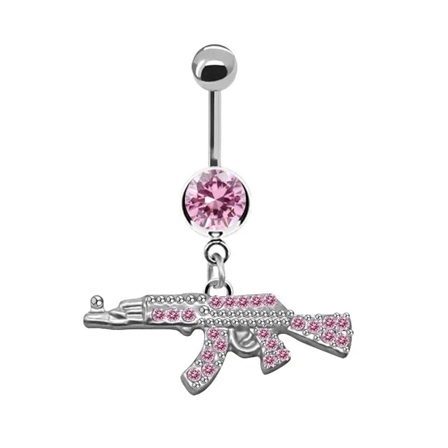 1PCS Bat Belly Button Piercing Jewelry 14G Claw Belly Ring Body Piercing Bee Navel Piercing Heart Belly Bars Piercings Ombligo