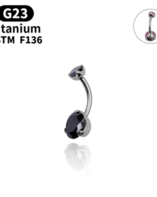 Belly Button Piercing ASTM G23 Titanium Zircons Navel Piercing Ring Body Jewelry Super Pretty Belly Button Ring For Women