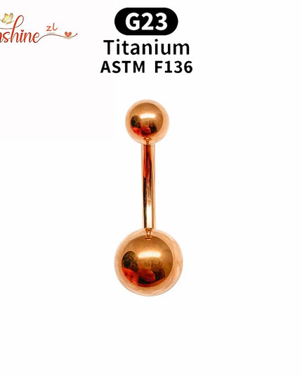 G23 Titanium 14G Belly Button Rings Zircon Highly Polishing Threaded Eyebrow Nails ASTM F136 Body 1pcs Wholesale Belly Button