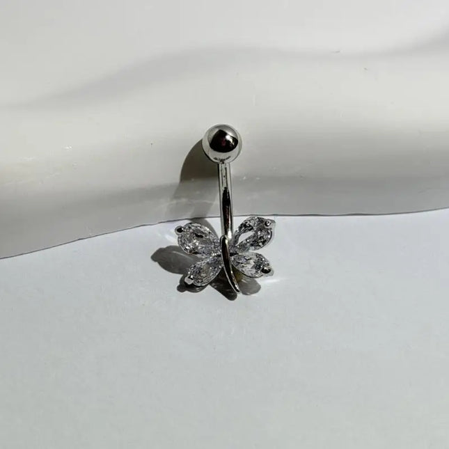 Belly Button Ring Trendy Dragonfly Butterfly Shape Sexy Comfort Fit Navel Piercing Jewelry for Girls Pool Party Beach Trip