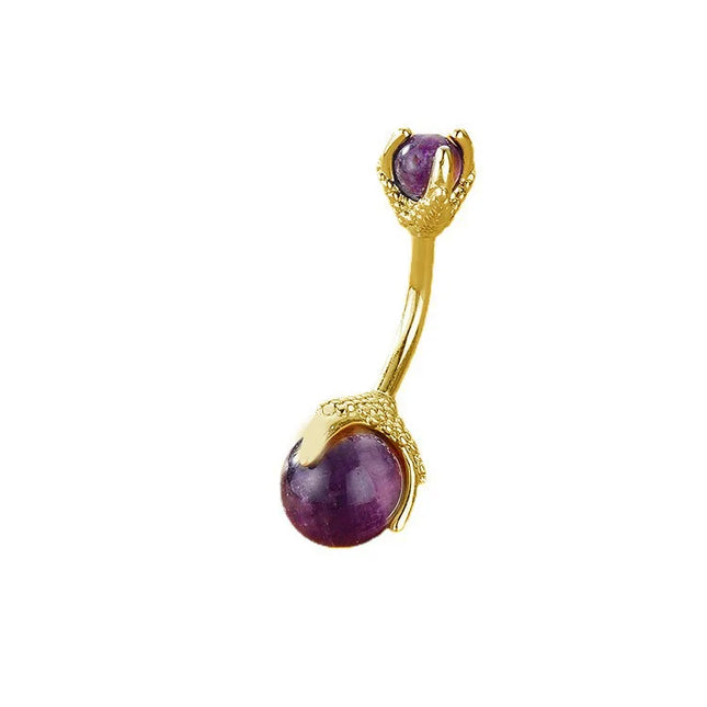 Belly Button Clear Zircon Bezel Piercing Internally Threaded Navel Ring Body Jewelry Belly Ring Gifts
