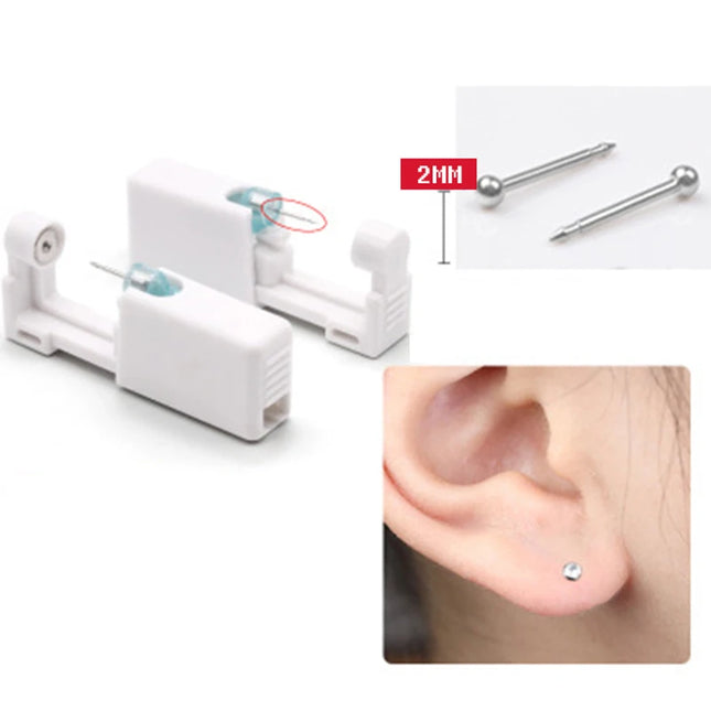 Ear Piercing Gun Disposable Disinfect Safety Earring Piercer Kit Studs Nose Ring Piercing Machine Body Jewelry Tool 17 Colors