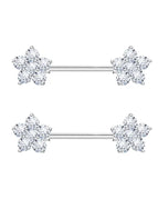2pcs / Silver Star