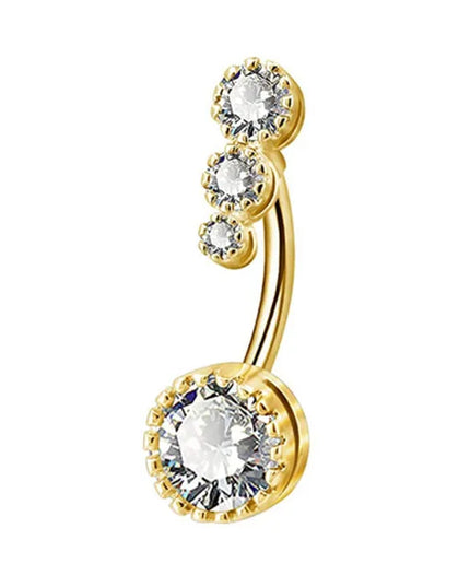 Fashion Zircon Heart Belly Button Piercing for Women Sexy Navle Ring Stainless Steel Ombligo Umbigo Piercing Body Jewelry