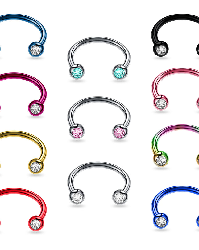 1pc Fashionable Titanium Steel Nose Ring Stainless Steel Nose Ring C-shaped Nose nail Minimalist Punk Piercing Jewelry