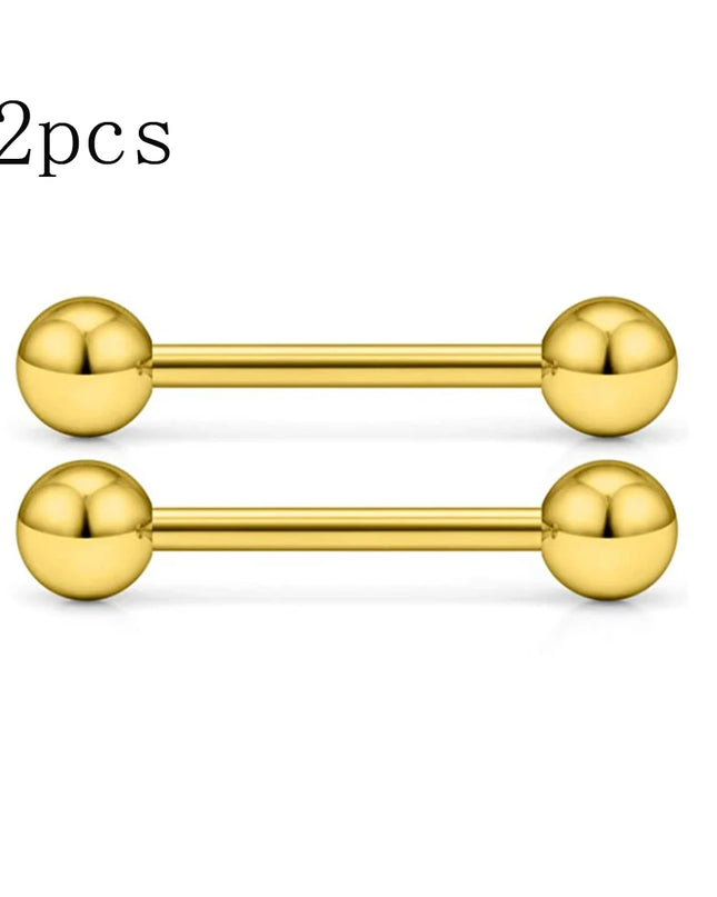 14G Tongue Rings Nipple Rings Surgical Steel Barbell Nipplering Body Piercing Jewelry for Women Men 12MM 14MM 16MM 18MM Bar Leng