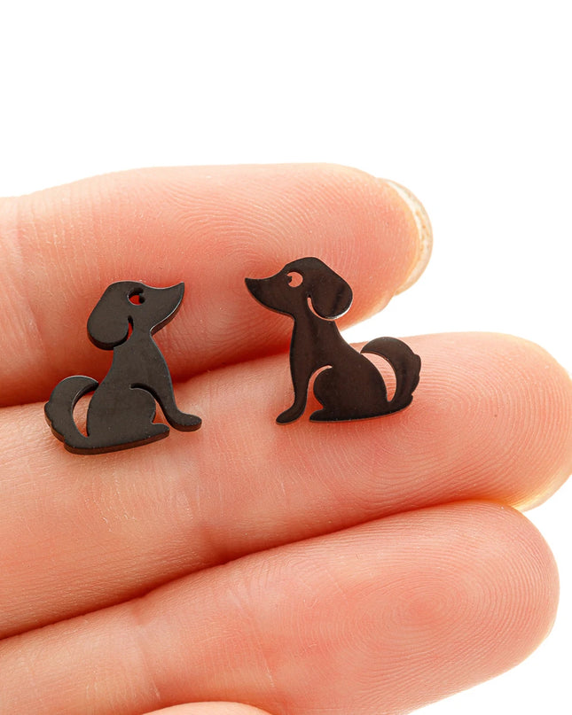 Pet Dog Ear Piercing For Women Cute Love Dachshunds Stainless Steel Corgi Dog Animal Stud Earring Free Shipping Brincos