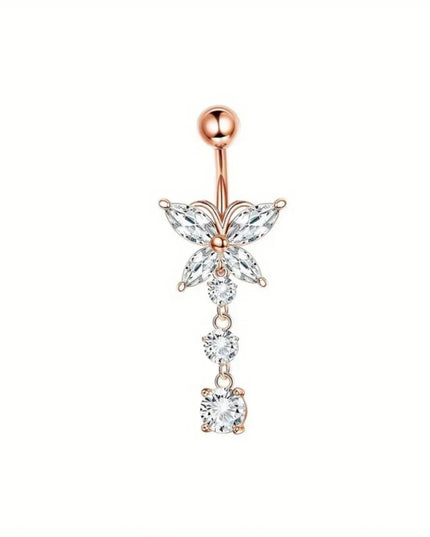BESTEEL Belly Button Rings Stainless Steel Nipple Rings 14G Navel Barbell Belly Piercing Nipple Piercing Jewelry for Women