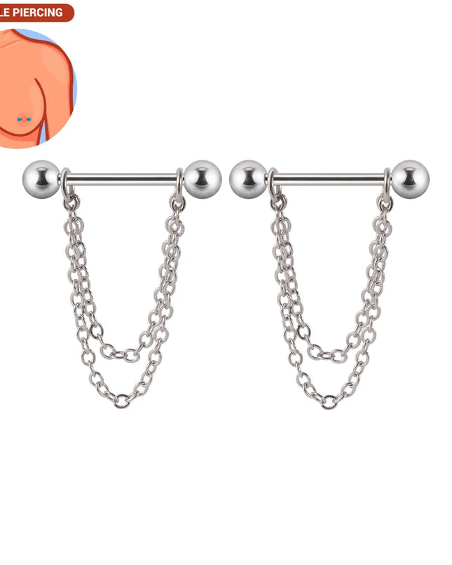 1pair Nipple Piercing Stainless Steel Nipple Rings CZ Butterfly Heart Nipple Barbell For Women Girls 16G Body Piercing Jewelry