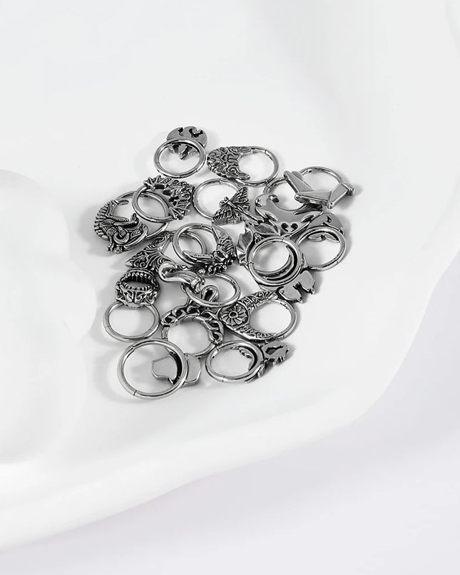 1PC Punk Many Style Black Oil Drip Hinger Septum Nose Ring Stainless Steel Ear Tragus Cartilage Daith Helix Earring Unisex Gift