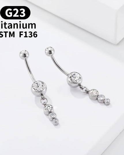 G23 Titanium ASTM F136 Belly Button Piercing Sexy Body Jewelry For Women
