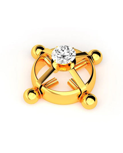 For Women Screw Back Non Piercing Clip Nipple Piercing Jewelry Fashion Crystal Stainless Steel Fake Nipple Rings