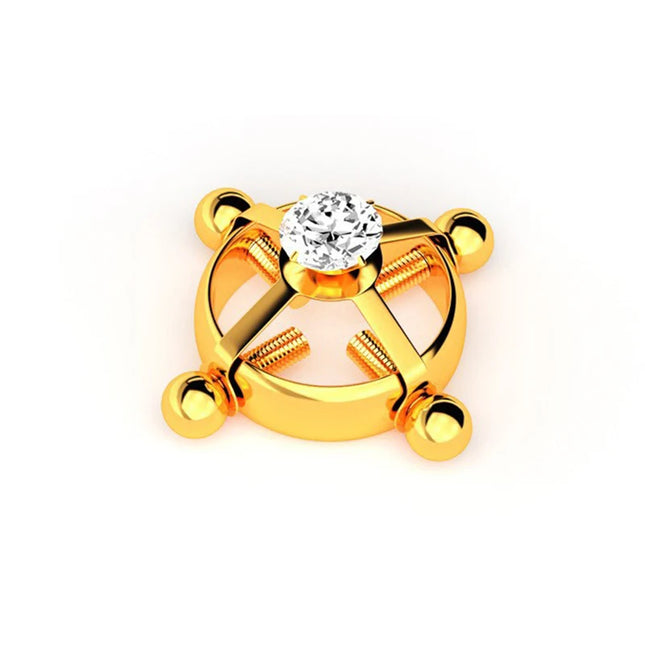 For Women Screw Back Non Piercing Clip Nipple Piercing Jewelry Fashion Crystal Stainless Steel Fake Nipple Rings