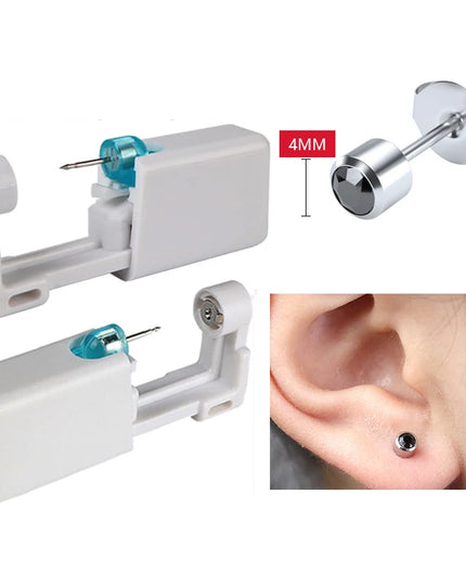 Ear Piercing Gun Disposable Disinfect Safety Earring Piercer Kit Studs Nose Ring Piercing Machine Body Jewelry Tool 17 Colors