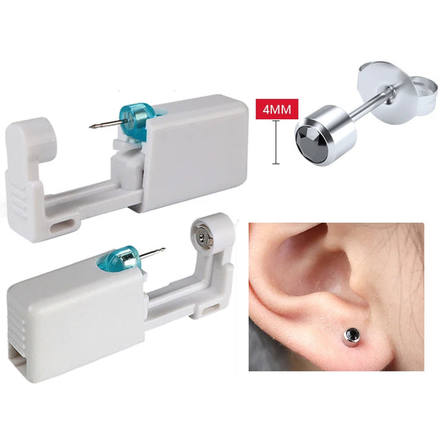 Ear Piercing Gun Disposable Disinfect Safety Earring Piercer Kit Studs Nose Ring Piercing Machine Body Jewelry Tool 17 Colors