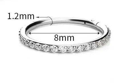 2PCS Nose Rings Hoops, 316L Horseshoe Threadless Nose Rings, Septum Clicker Daith Tragus Helix Rook Eyebrow Lip Piercing Jewelry