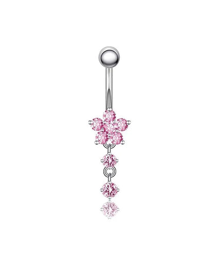 Belly Button Dangle Belly Rings Surgical Stainless Steel Cute Bow Butterfly Heart Flower Belly Button Piercing Jewelry For Women