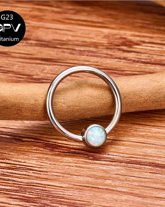 G23 Titanium Nose Ring Middle Clip Ball Popular Men's And Women's Punk Puncture Jewelry Nasal Septum Ring