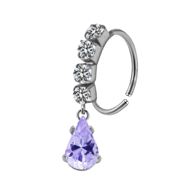 Nose Piercing Nose Ring Stainless Steel Colorful Nose Ring Dangle Nose Rings Piercing Jewelry For Women