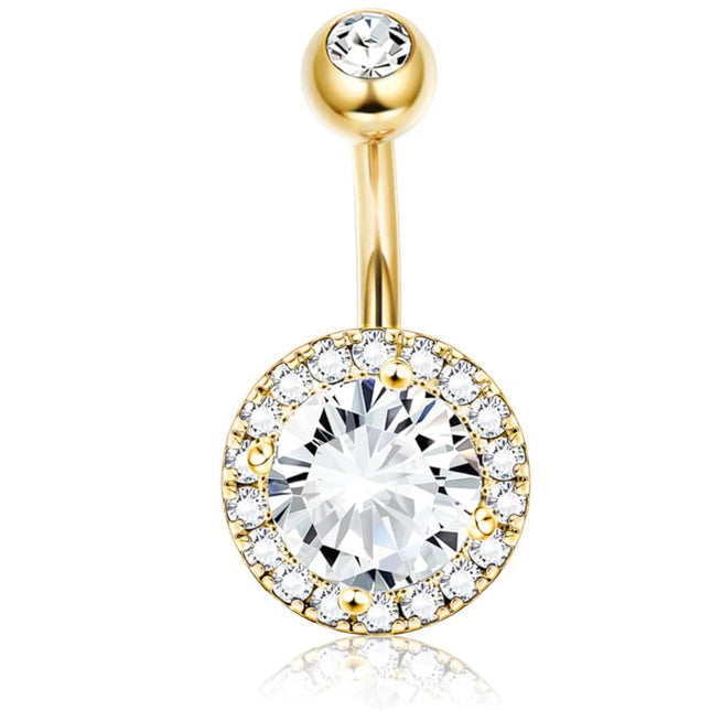 Bobisty Belly Button Bar for Women 316L Surgical Stainless Steel Button Piercing Belly Button Rings Navel Belly Piercing Jewelry